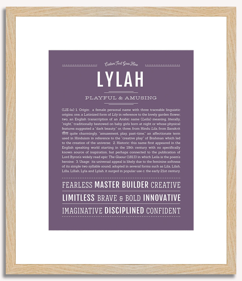 Lylah | Name Art Print