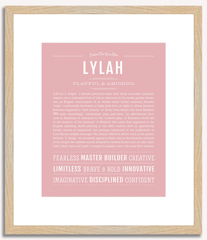 Lylah | Name Art Print