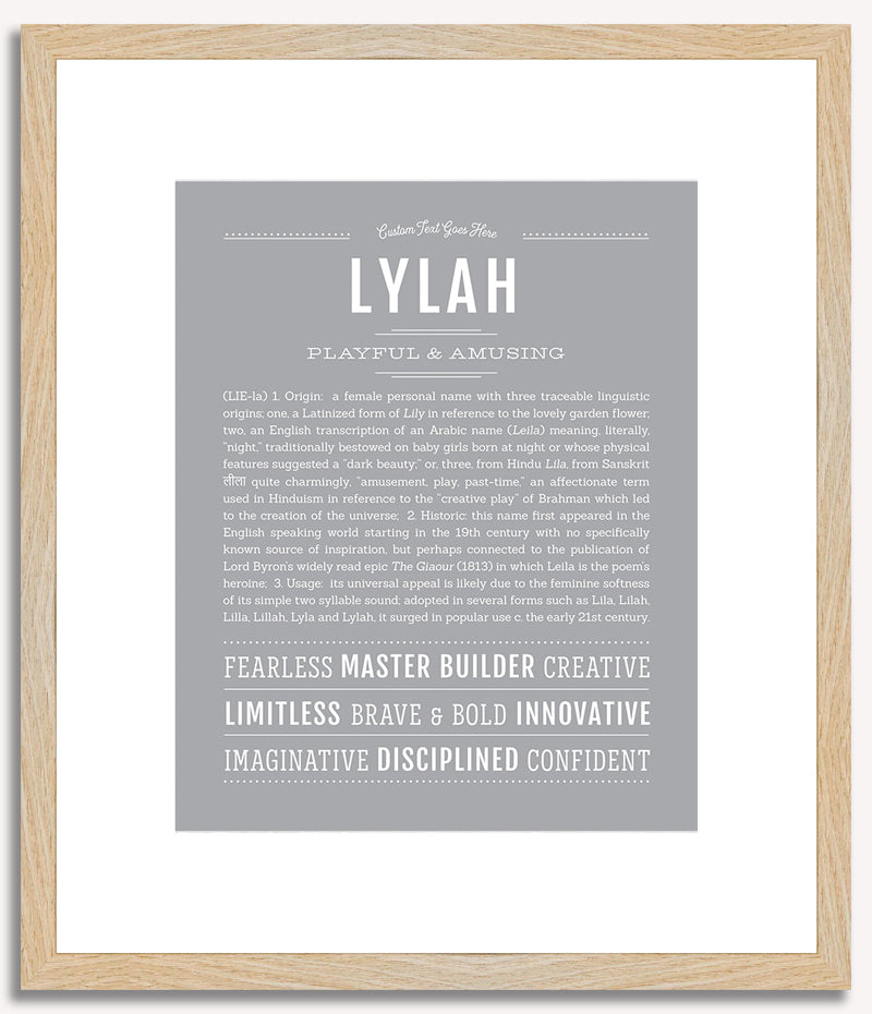 Lylah | Name Art Print