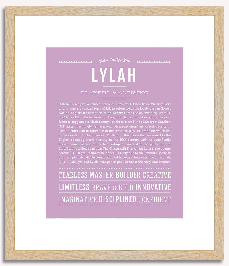 Lylah | Name Art Print