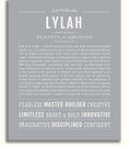 Lylah | Name Art Print – Name Stories