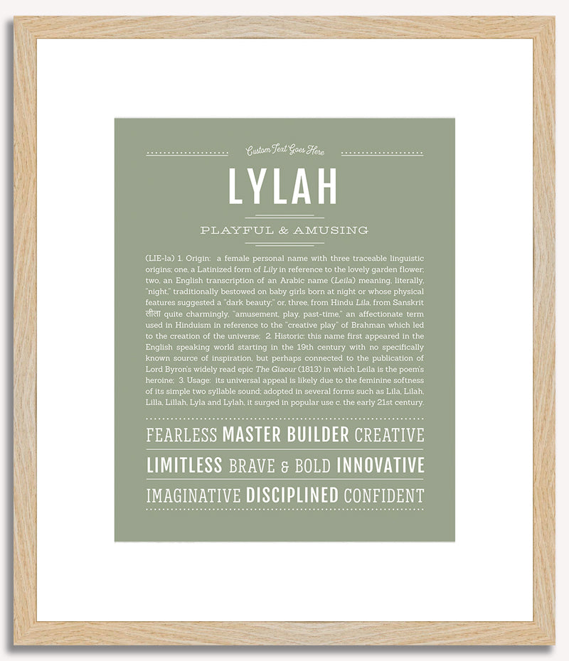 Lylah | Name Art Print