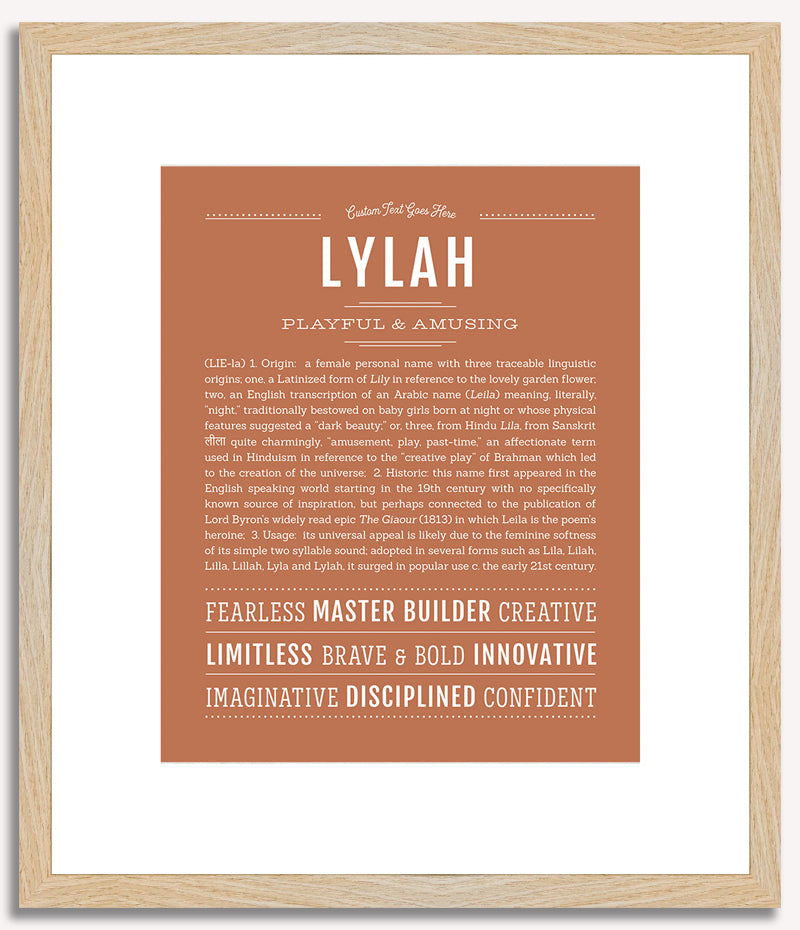 Lylah | Name Art Print