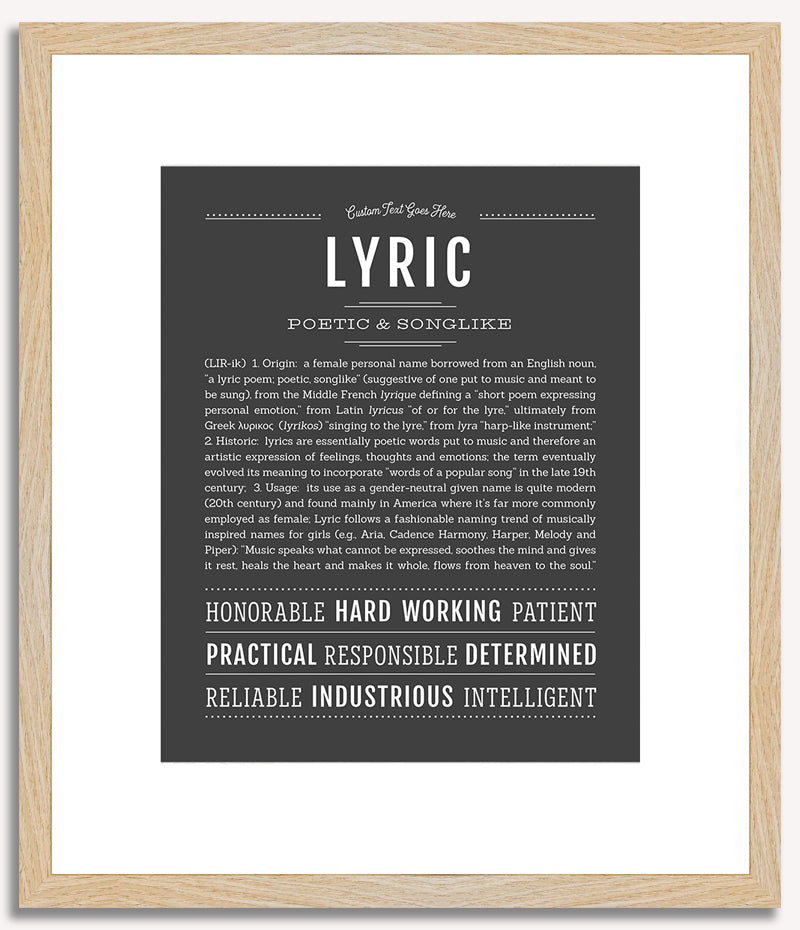 Lyric | Name Art Print