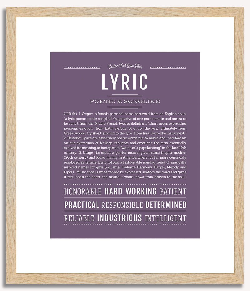 Lyric | Name Art Print