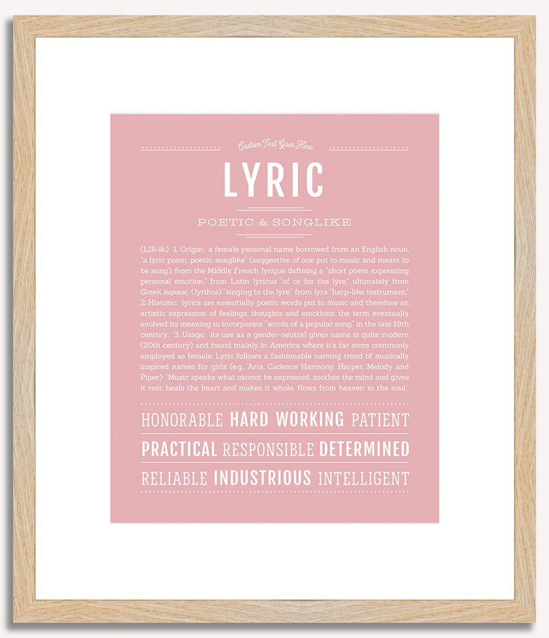 Lyric | Name Art Print