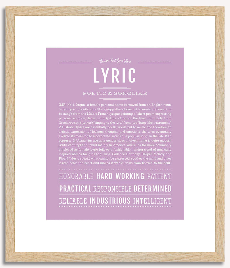 Lyric | Name Art Print