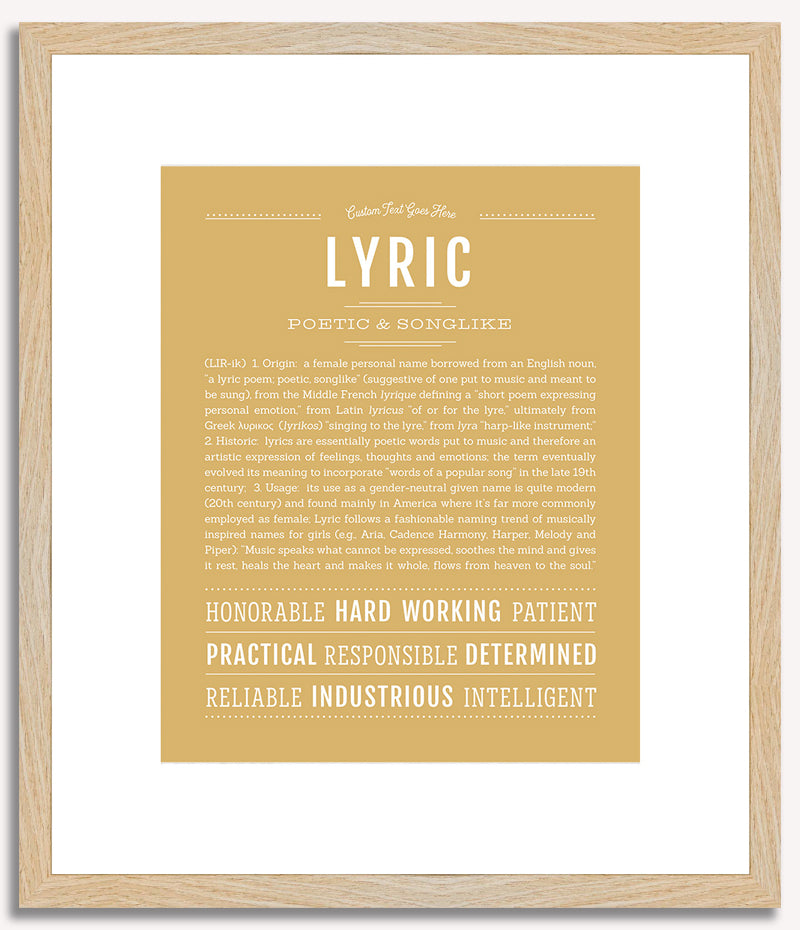 Lyric | Name Art Print