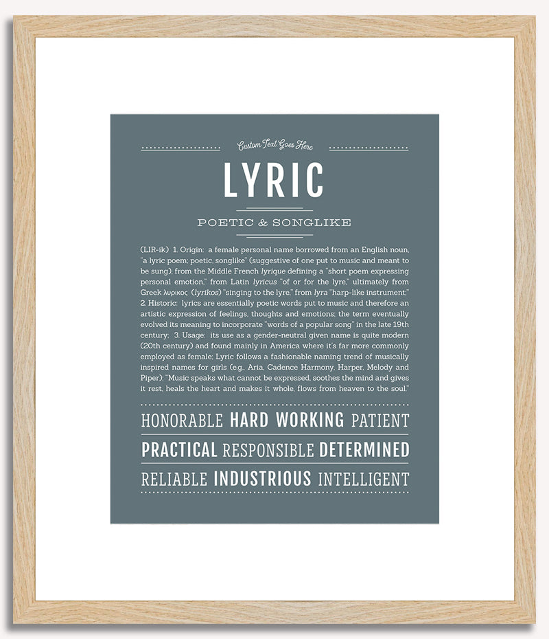 Lyric | Name Art Print