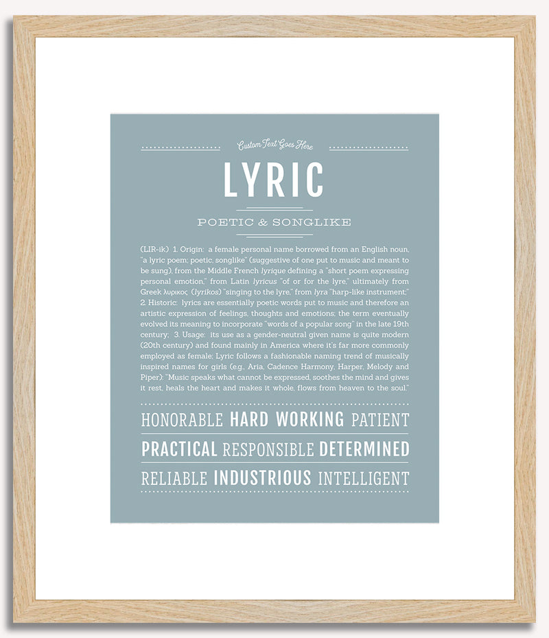 Lyric | Name Art Print