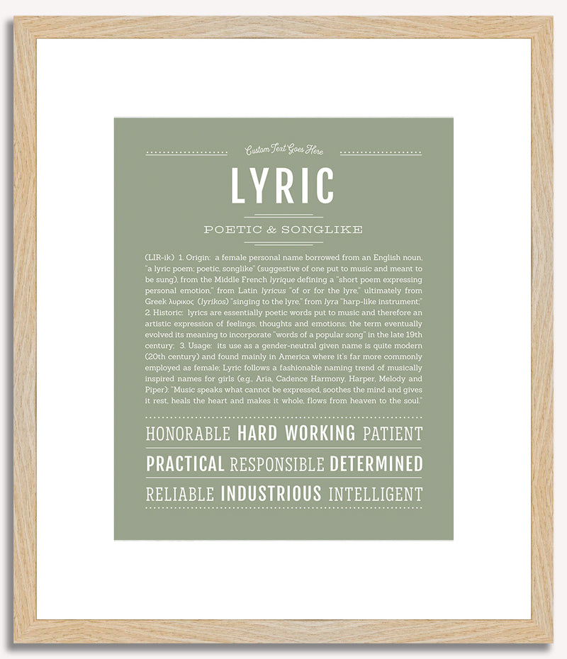 Lyric | Name Art Print