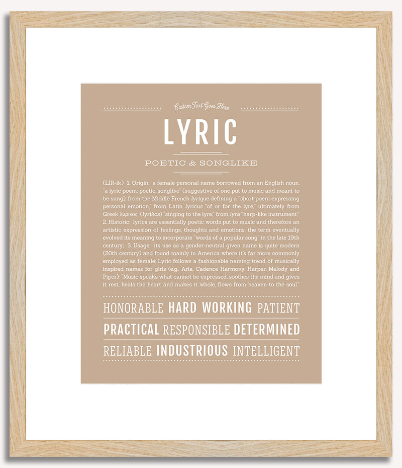 Lyric | Name Art Print