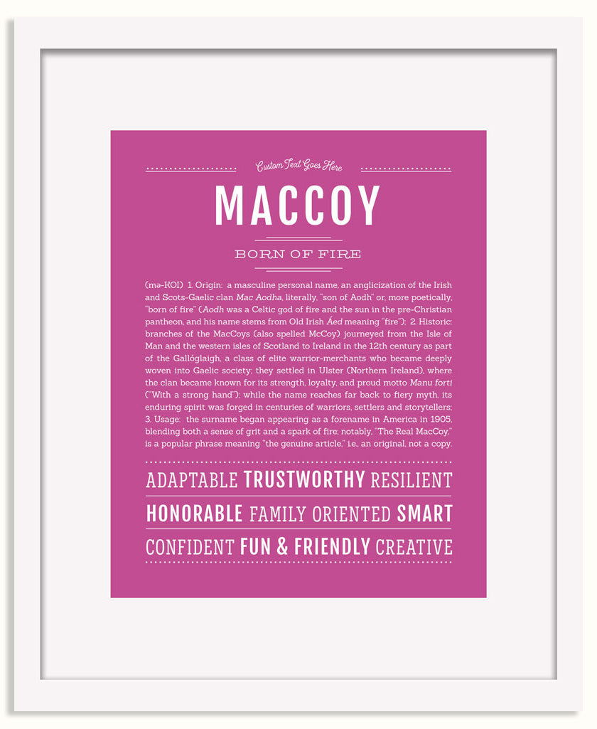 Frame Options | Dark Pink | White Frame, Matted