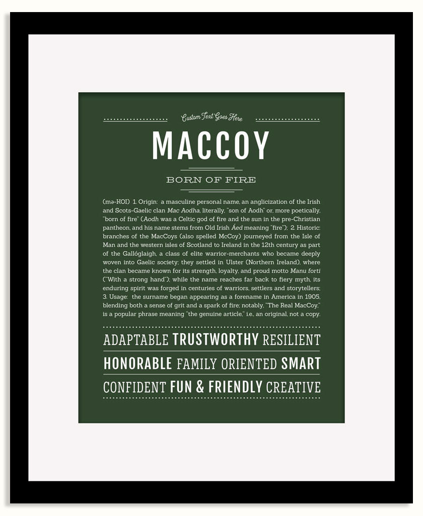 Frame Options | Deep Forest | Black Frame, Matted