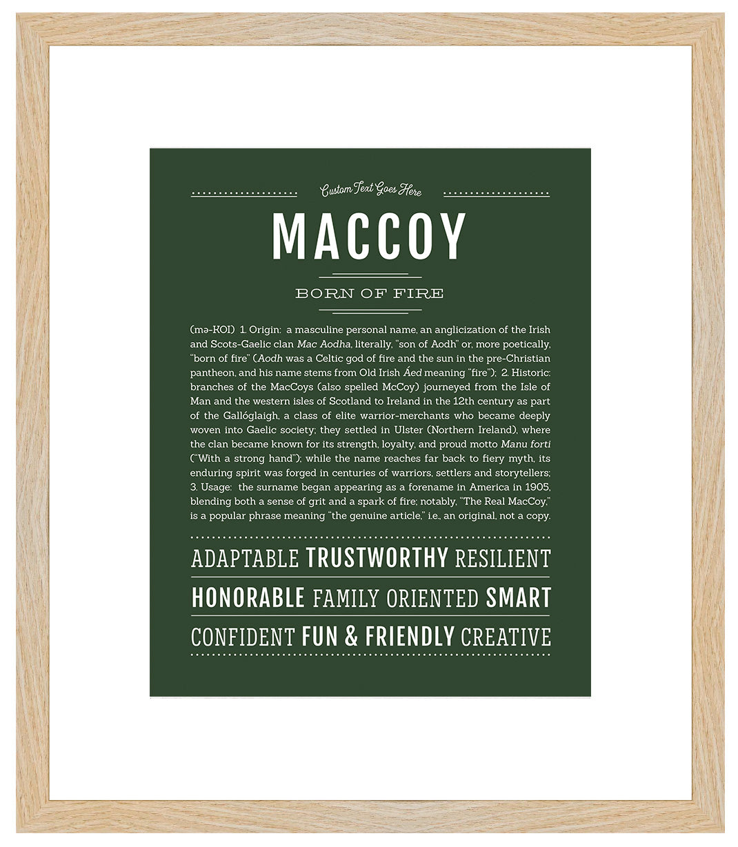 Frame Options | Deep Forest | Maple Frame, Matted