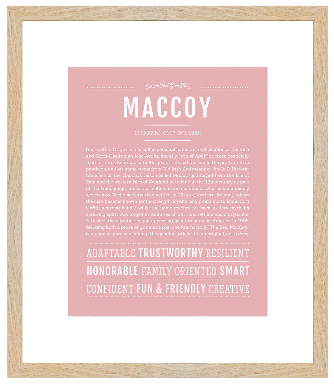 Frame Options | Dusty Rose | Maple Frame, Matted