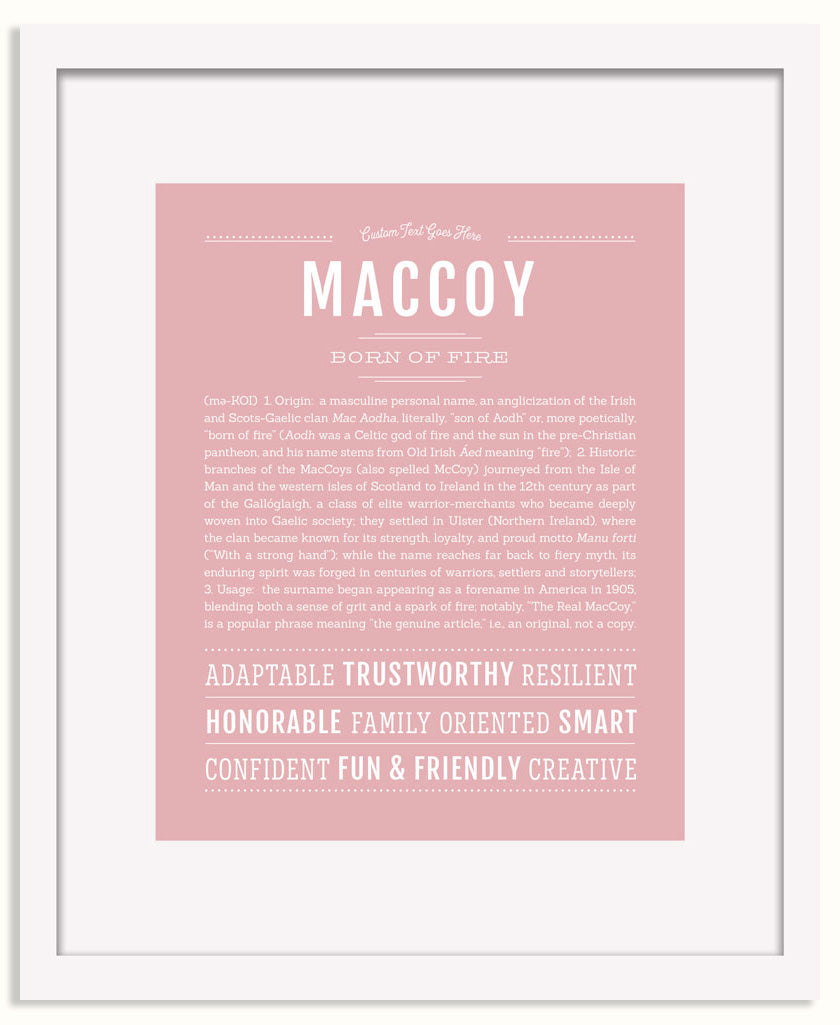 Frame Options | Dusty Rose | White Frame, Matted