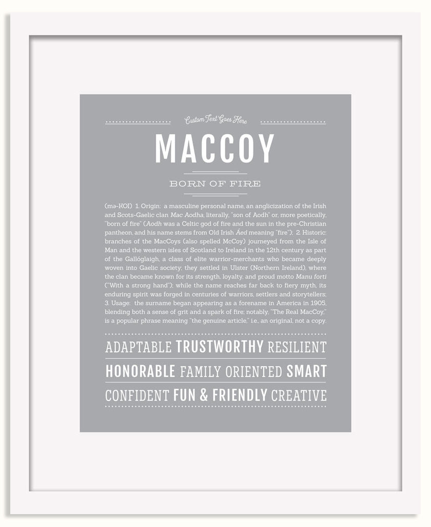 Frame Options | Light Gray | White Frame, Matted