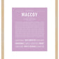 Frame Options | Lilac | Maple Frame, Matted