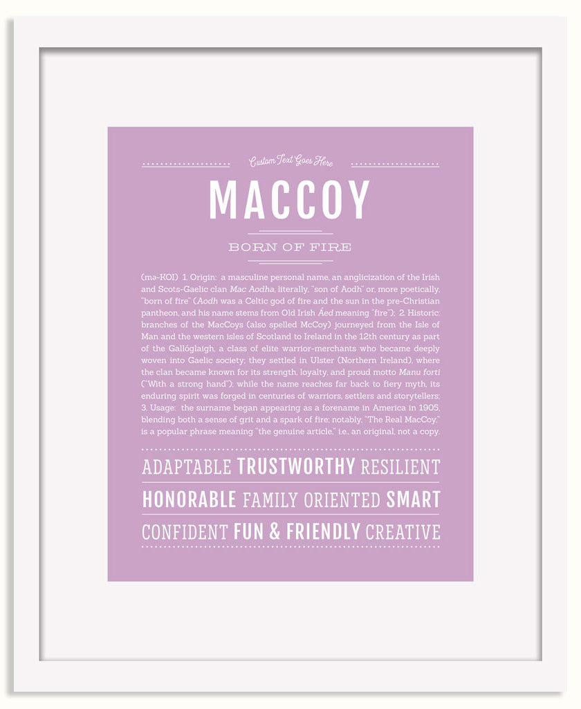 Frame Options | Lilac | White Frame, Matted
