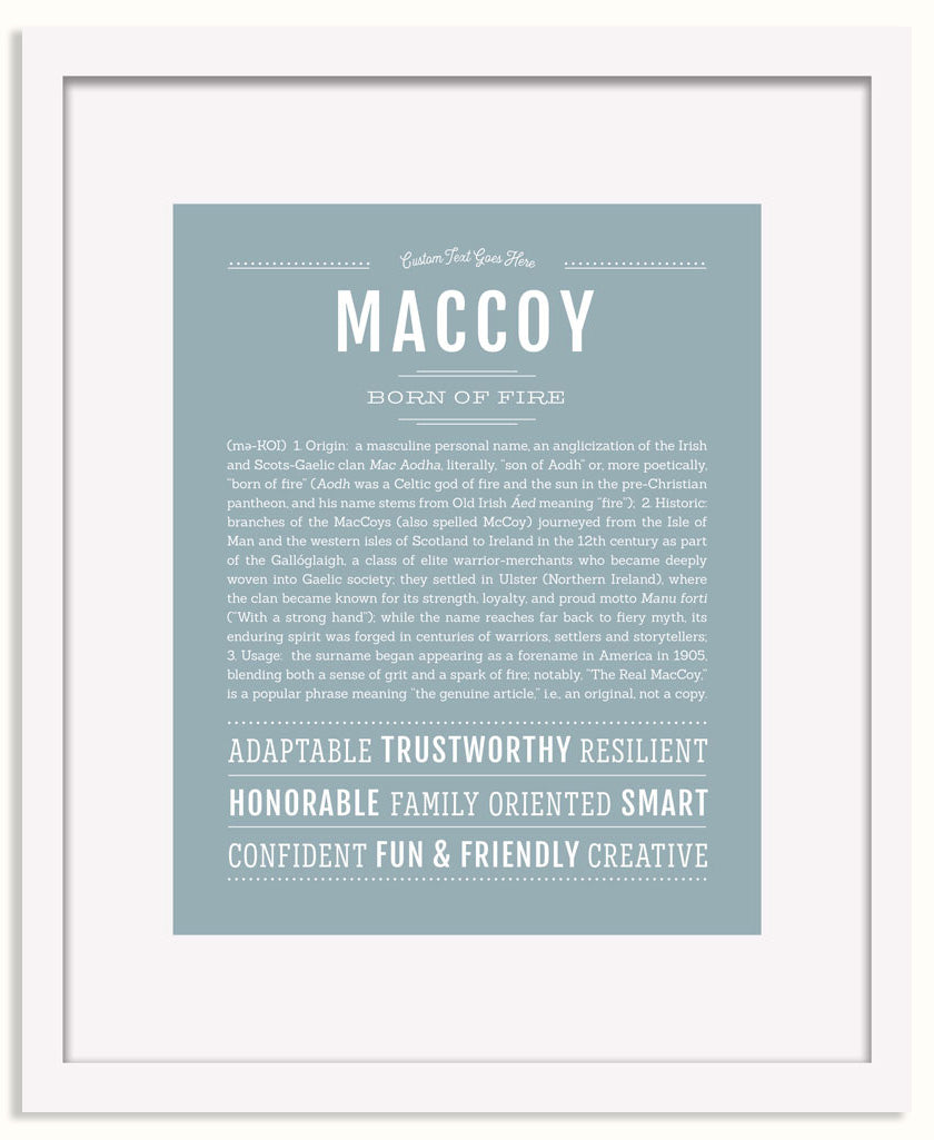 Frame Options | Powder Blue | White Frame, Matted