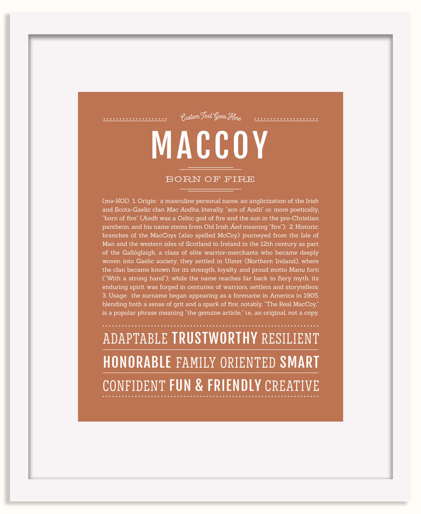 Frame Options | Terra Cotta | White Frame, Matted
