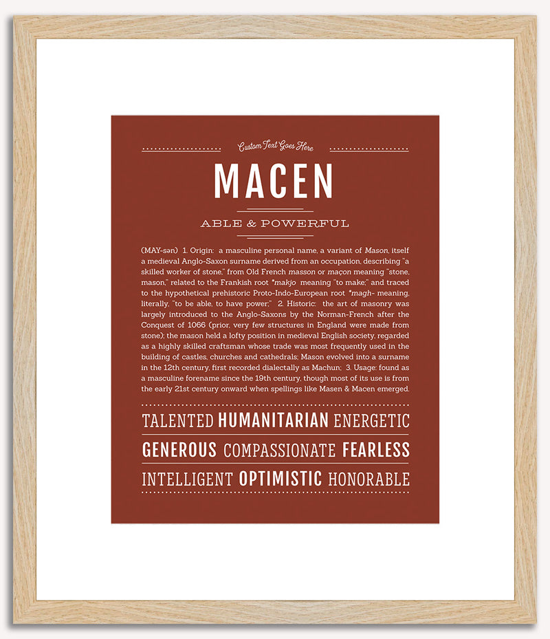 Macen | Name Art Print