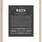 Macen | Name Art Print