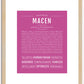 Macen | Name Art Print