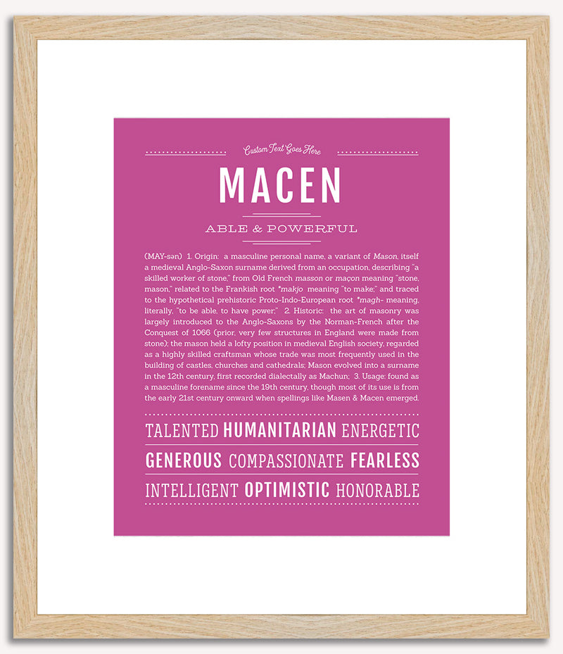 Macen | Name Art Print