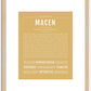 Macen | Name Art Print