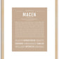 Macen | Name Art Print