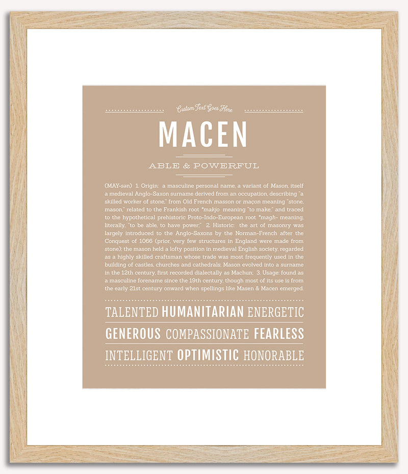 Macen | Name Art Print