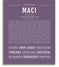 Maci | Name Art Print – Name Stories