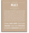 Maci | Name Art Print – Name Stories