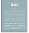 Maci | Name Art Print – Name Stories