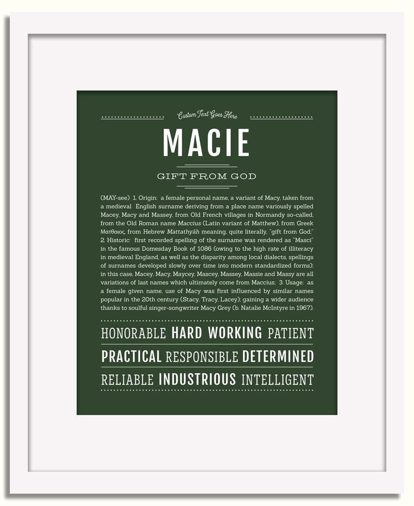 Frame Options | Deep Forest | White Frame, Matted