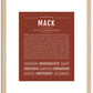 Mack | Name Art Print