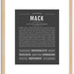 Mack | Name Art Print