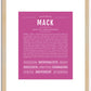 Mack | Name Art Print