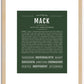 Mack | Name Art Print