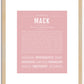 Mack | Name Art Print