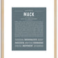 Mack | Name Art Print