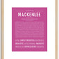 Mackenlee | Name Art Print