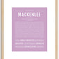 Mackenlee | Name Art Print