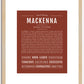 Mackenna | Name Art Print