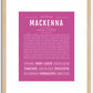 Mackenna | Name Art Print