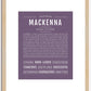 Mackenna | Name Art Print