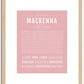 Mackenna | Name Art Print