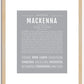 Mackenna | Name Art Print